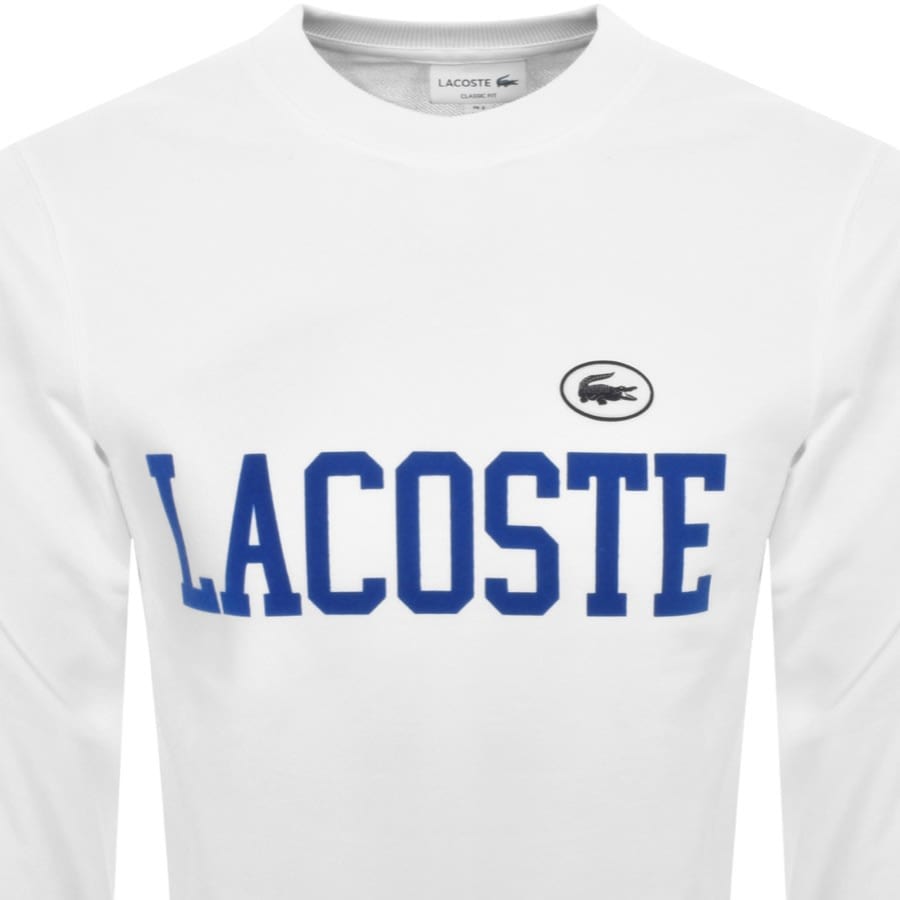Lacoste Logo Crew Neck Sweatshirt White